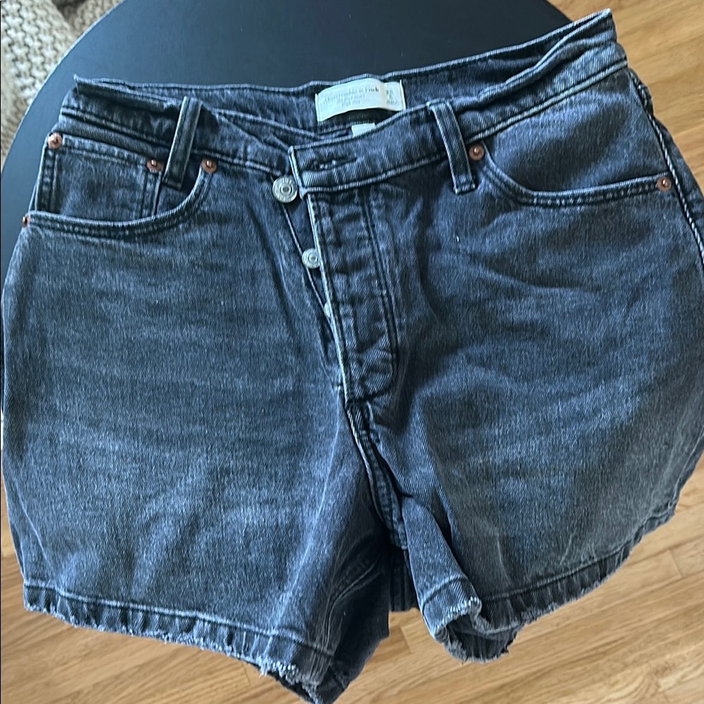 Abercrombie & Fitch women's Black Denim Shorts